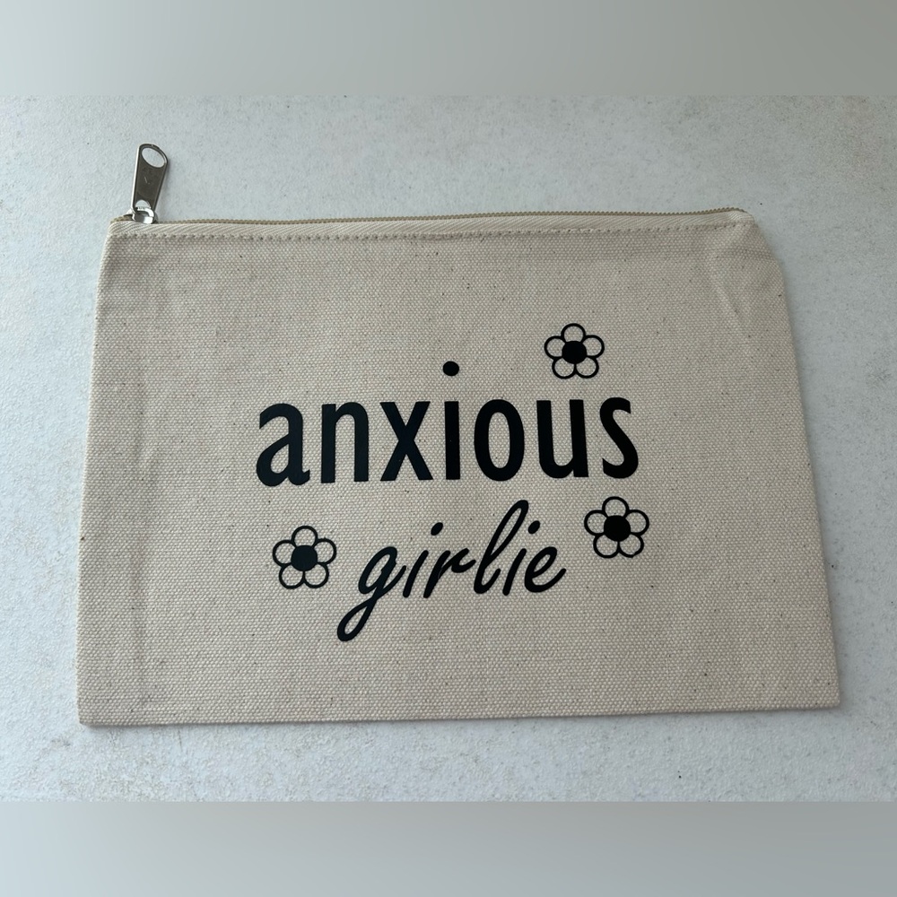 Anxious Girlie Cream Pouch